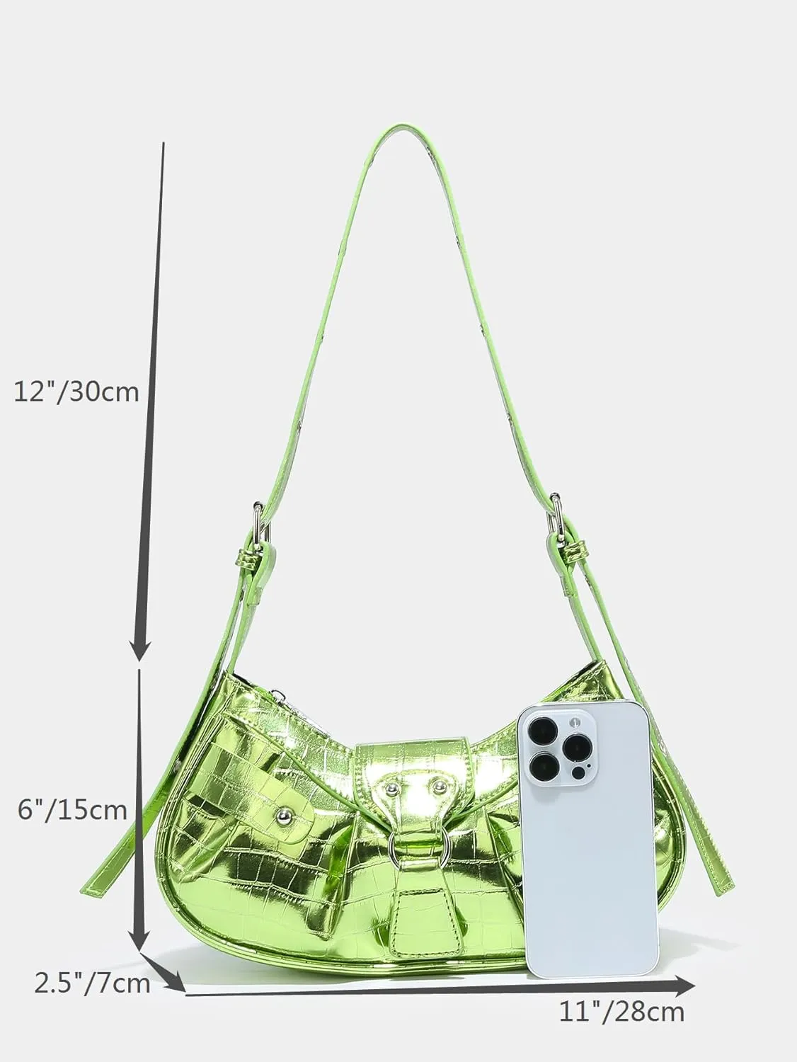 Verdusa Women's Pleated Hobo Shoulder Bag PU Leather Clutch Handbag