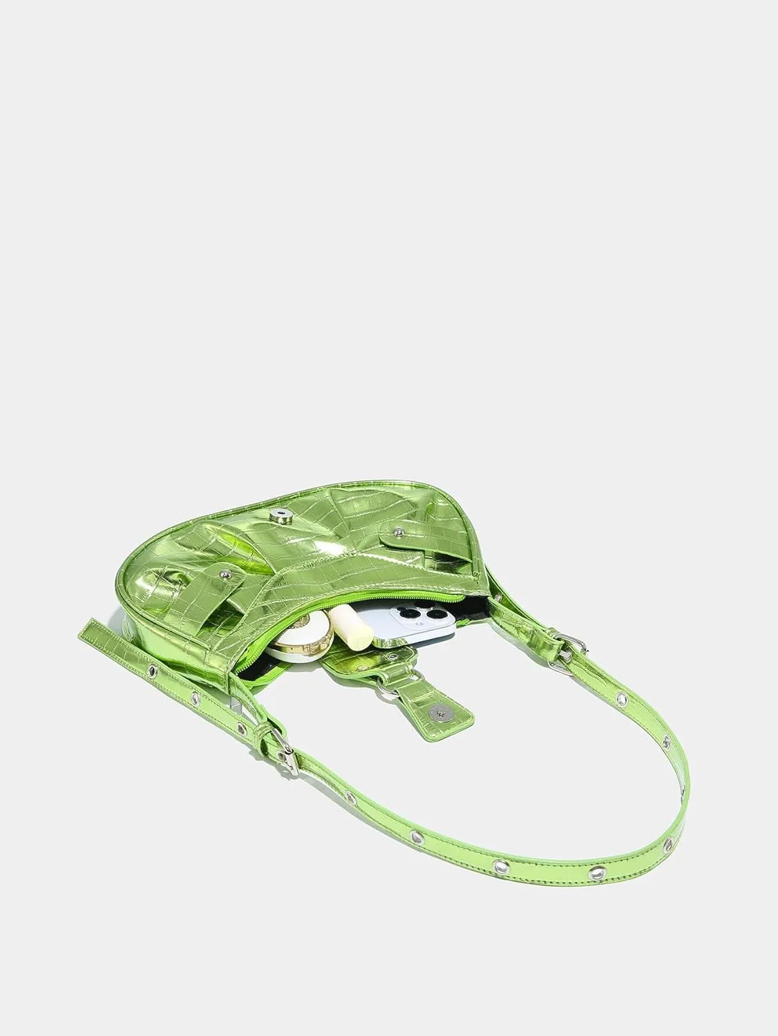 Verdusa Women's Pleated Hobo Shoulder Bag PU Leather Clutch Handbag
