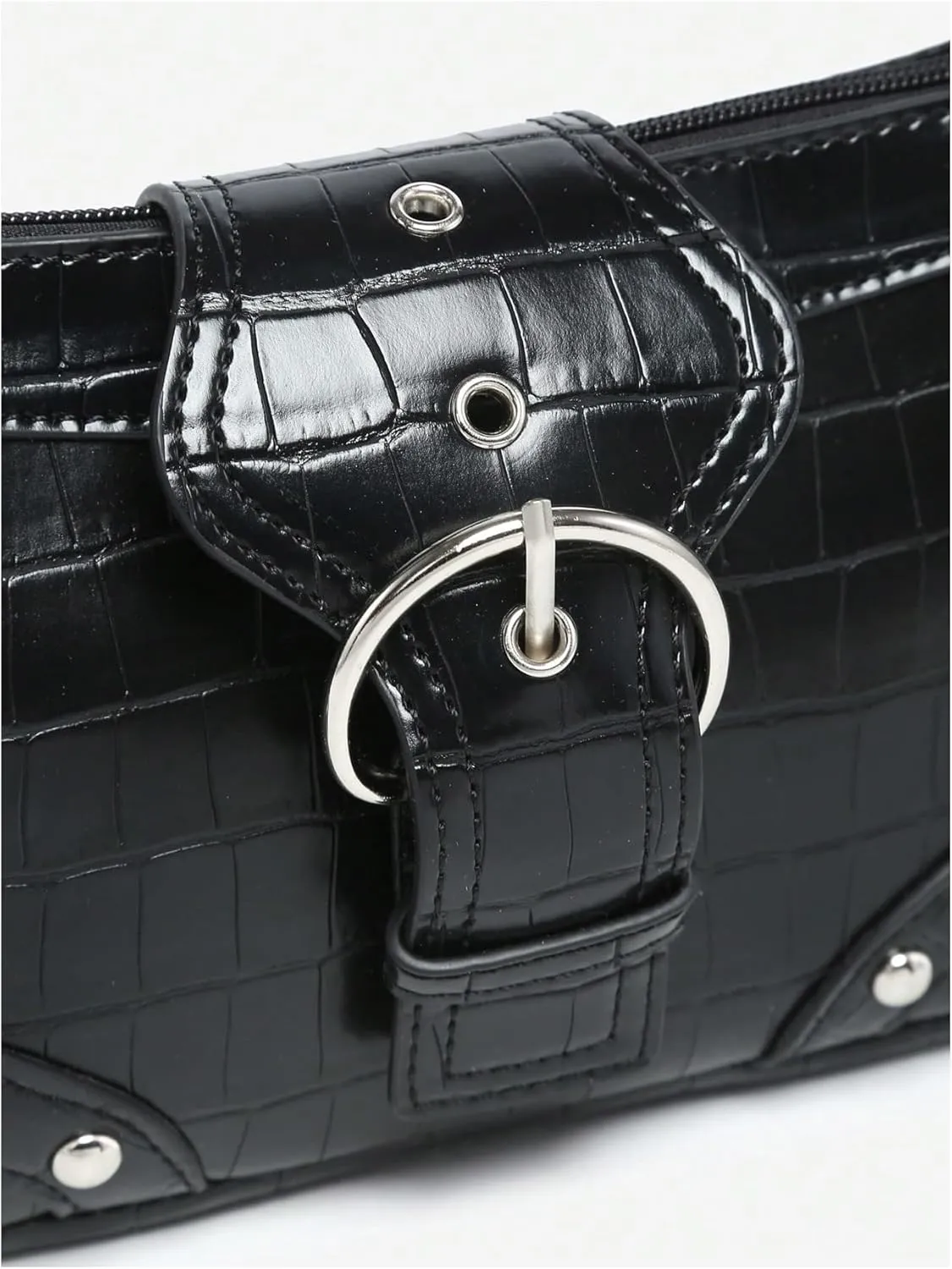 Verdusa Women's Y2k Underarm Shoulder Bag Studded Hobo Handbag Small Purses
