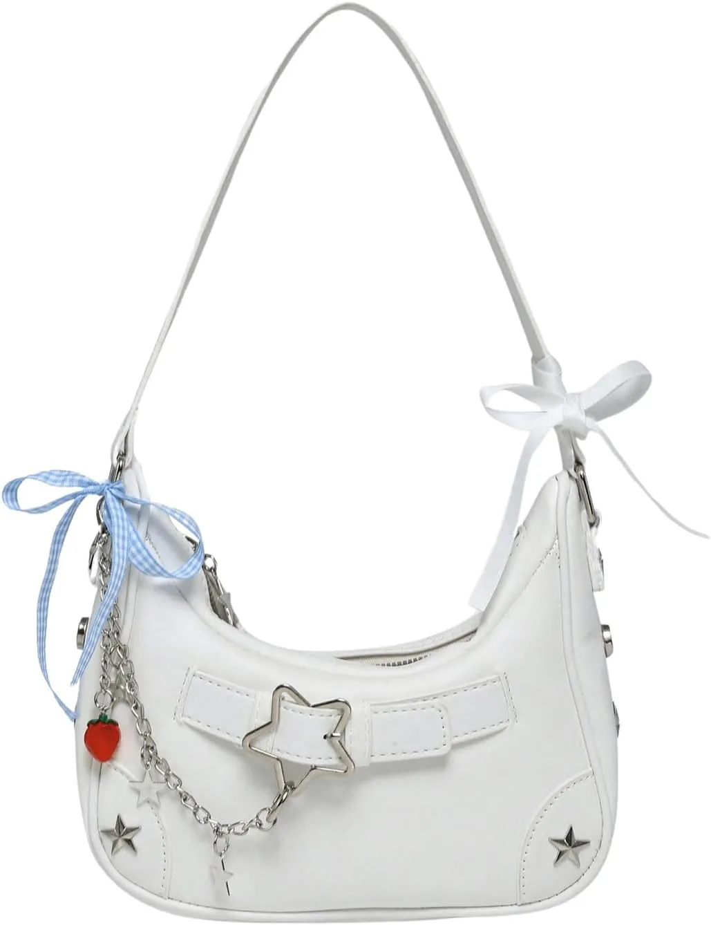 Verdusa Women's Y2k Underarm Shoulder Bag Studded Hobo Handbag Small Purses