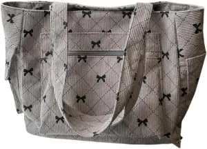 Versatile Corduroy Bag Modern and Elegant Shoulder Bag Large Capacity Handbag for Shopping Business and Travel