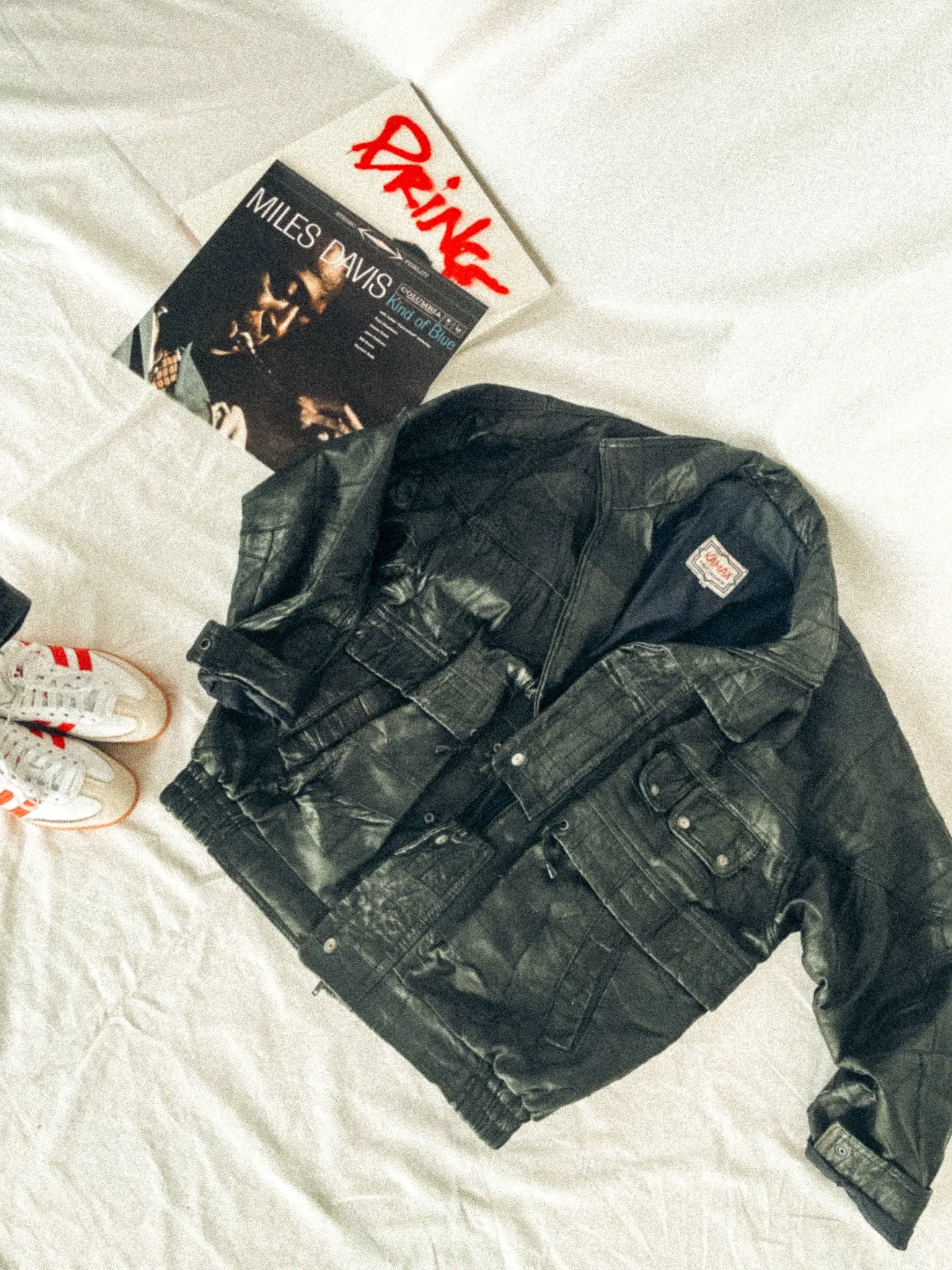 vintage patchwork leather jacket