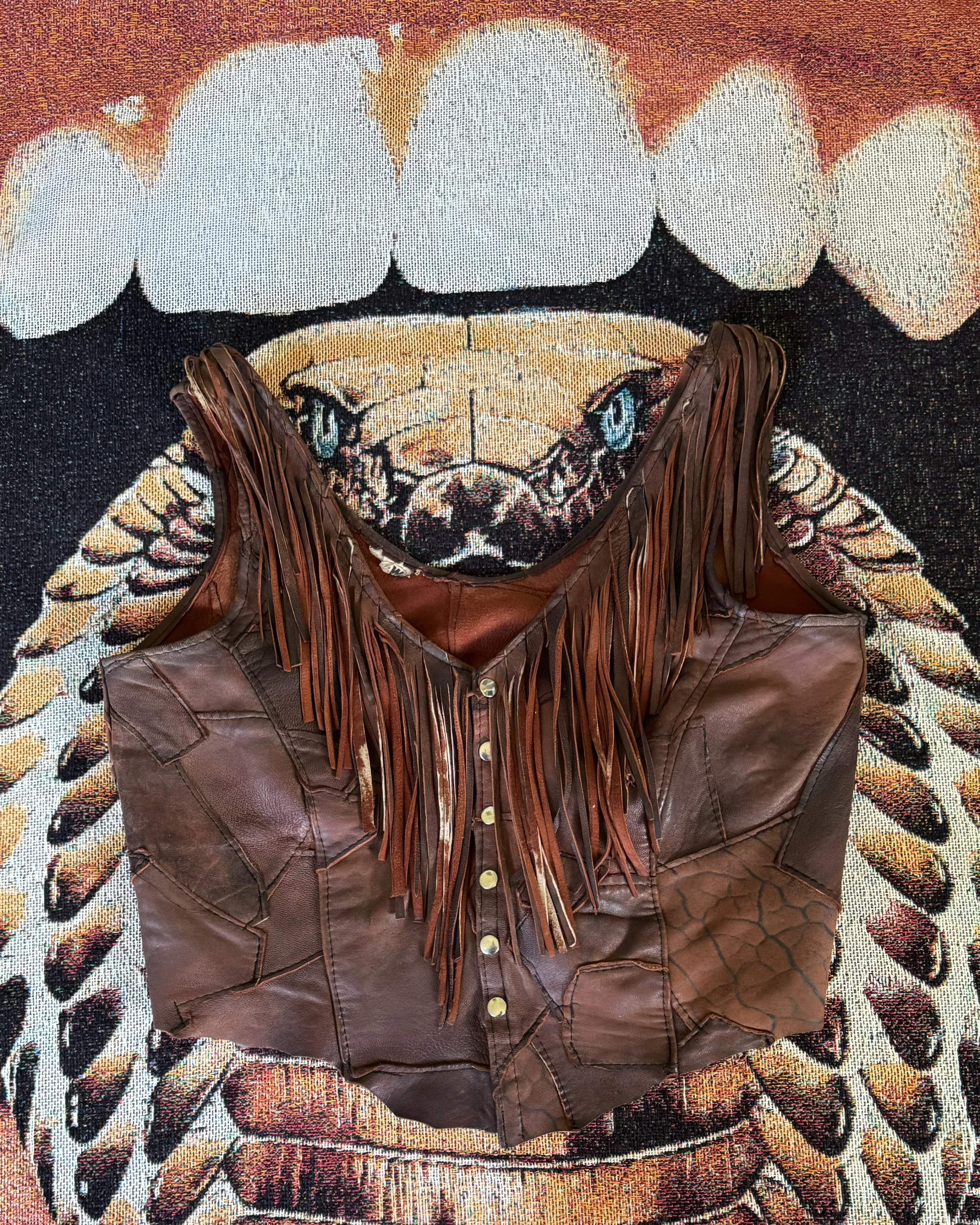 Vintage Rustic Patchwork Top/Vest