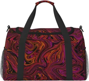 Violet Travel Duffel Bag Large Foldable Waterproof Overnight Bag For Beach Swim Bags Pool Sports Gym