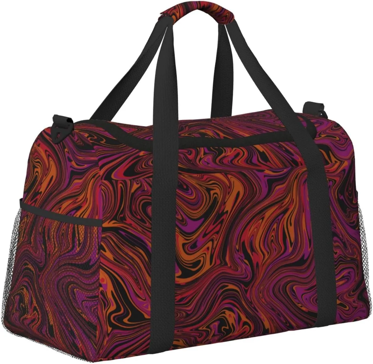Violet Travel Duffel Bag Large Foldable Waterproof Overnight Bag For Beach Swim Bags Pool Sports Gym