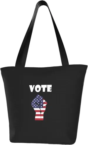 Vote, Resist Fist in American Women'S Casual One Shoulder Carry Shopping Bag Large Capacity Working Storage Handbag