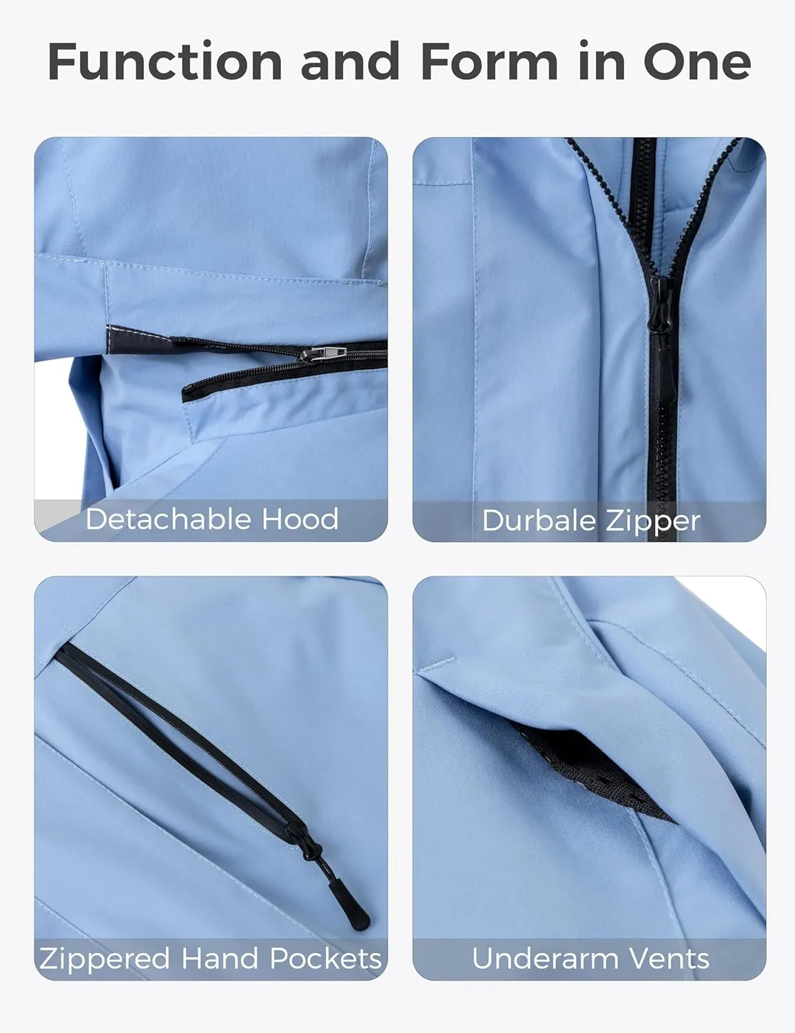 wantdo Women's 3 in 1 Plus Size Winter Coats Waterproof Ski Jacket Hooded Snowboarding Jacket