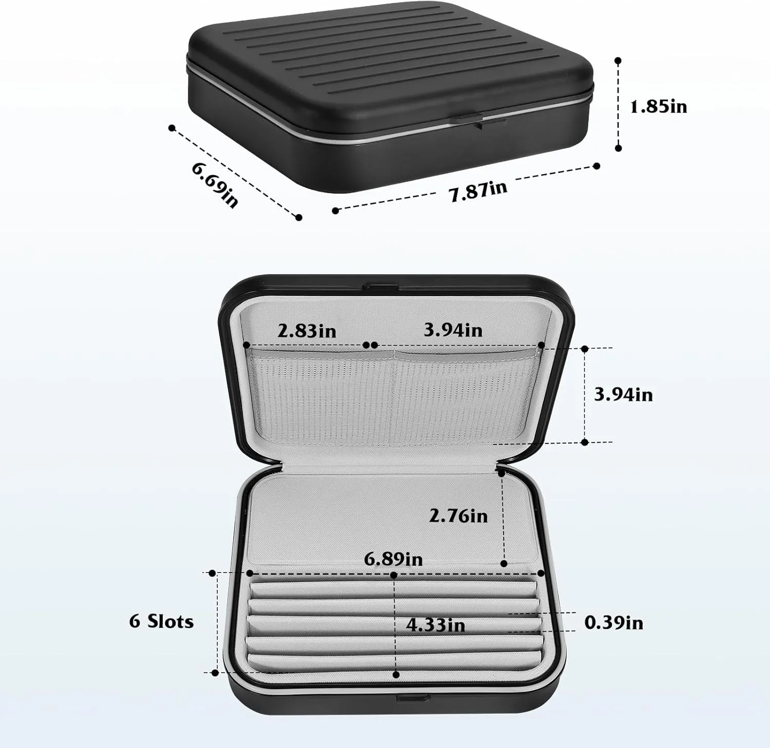 Watch Band Organizer - Portable Holder for 6 Watch Straps, Travel Storage Bag for iWatch Band, Headset, Jewelry and Other Accessories