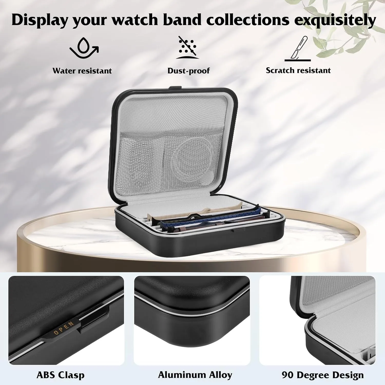Watch Band Organizer - Portable Holder for 6 Watch Straps, Travel Storage Bag for iWatch Band, Headset, Jewelry and Other Accessories