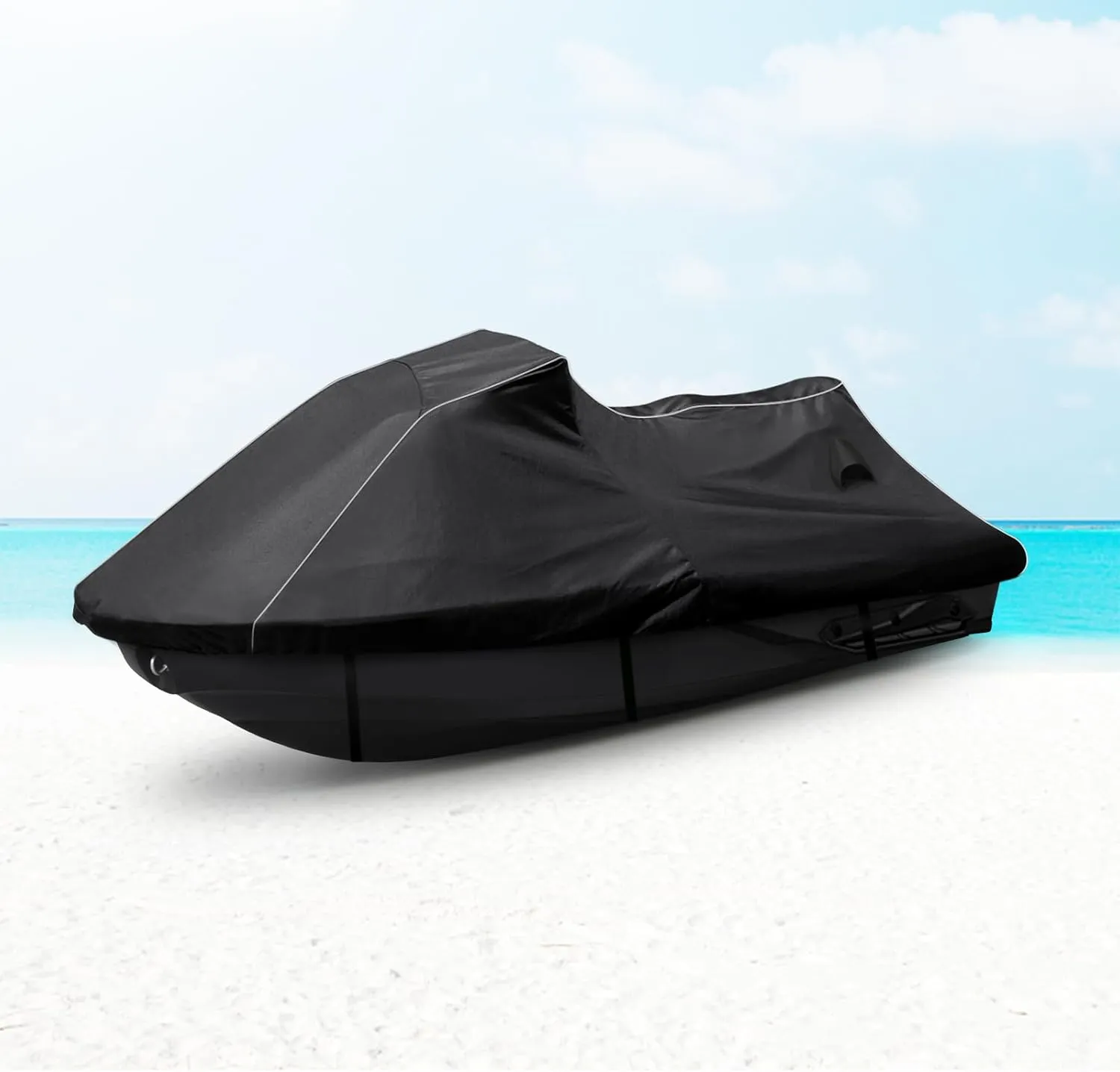 Waterproof Jet Ski Cover Custom Fit for Sea-doo Spark 2up Spark Trixx 2up, 600D Oxford UV-Proof Jetski Waverunner Covers, Trailerable Jetski Cover with Air Vents, Reflective Strips