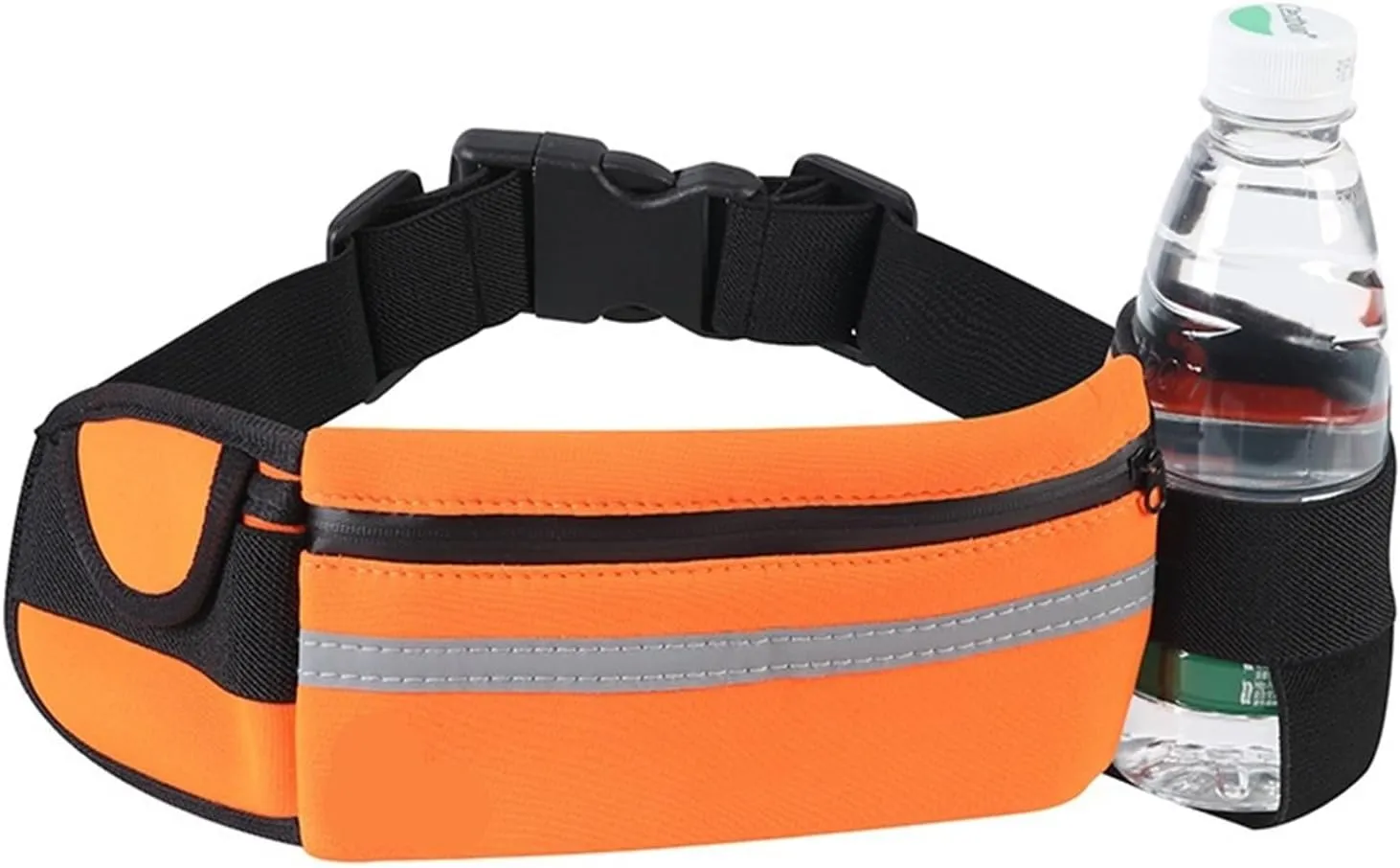 Waterproof running waist bag sports jogging outdoor mobile phone holder belt bag female male fitness cycling sports accessories(Black)