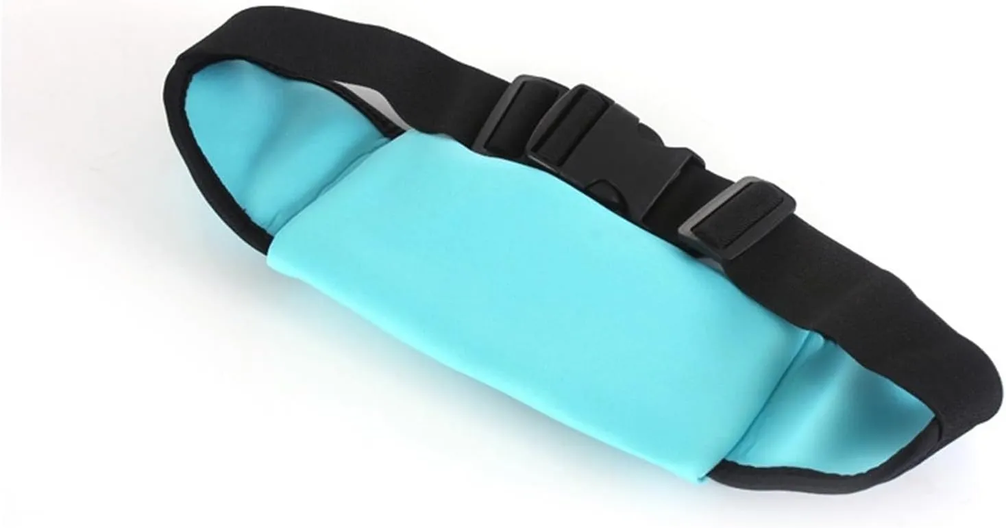 Waterproof running waist bag sports jogging outdoor mobile phone holder belt bag female male fitness cycling sports accessories(Black)