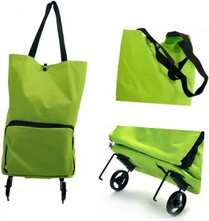 Wheeled Foldable Cart Oxford Fabric Shopping Trolley Bag Large Capacity Collapsible for Shopping Travel Craft Projects and Custom Party