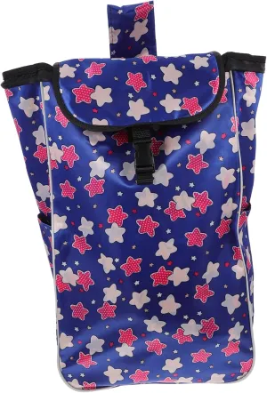 Wheeled Shopping Bag Large Capacity Produce Tote Waterproof Oxford Cloth Shopping Cart Foldable Bag for Daily Use