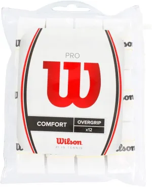 WILSON WRZ4016WH Pro Tennis Overgrip 12-Pack,White