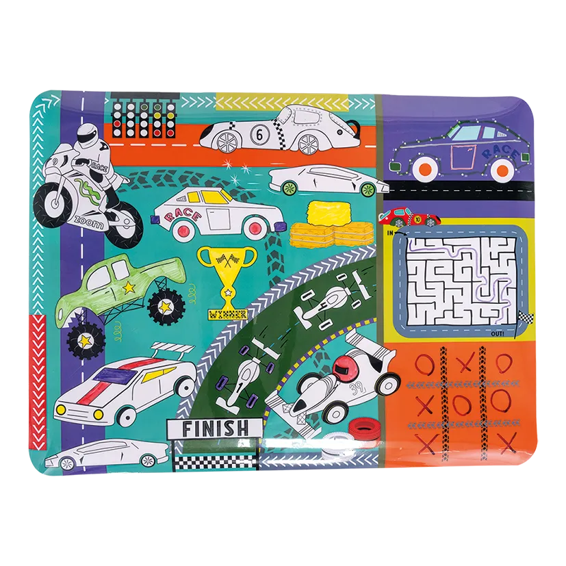 Wipeable Games Play Mat- Cars