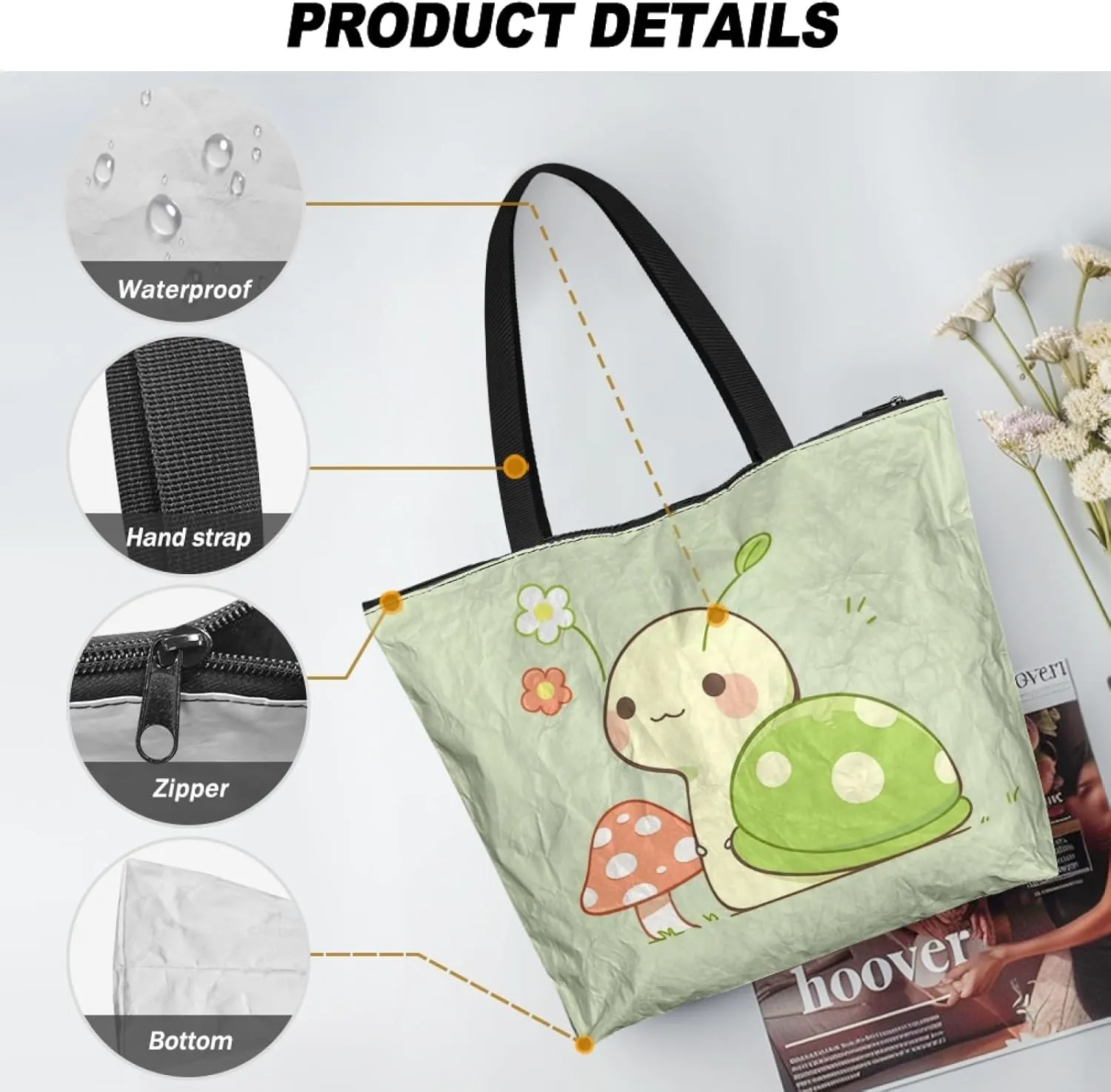 Woman Laies Handbag Dupont Paper Tote Bag for Mother