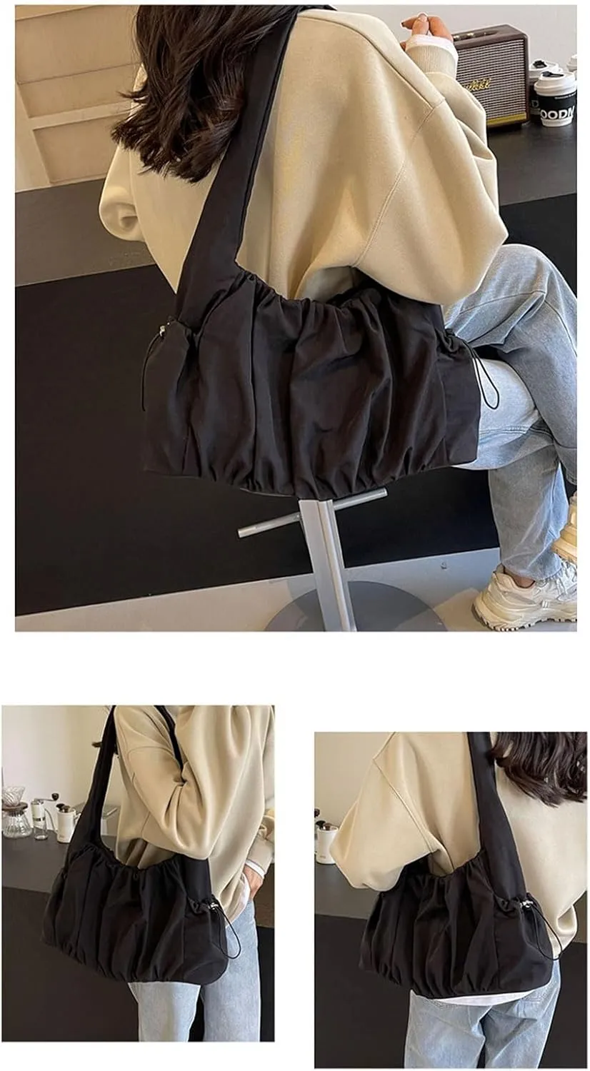 Women Bag Large Capacity Shoulder Bag Top Handle Bag Canvas Armpit Bag Ladies Commuting Bag Stylish Underarm Bag