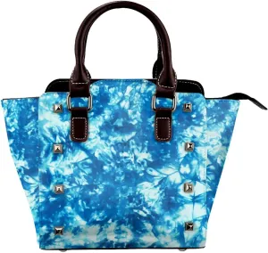 Women Fashion Tote Bag PU Leather Rivet Studded Ladies Purse Shoulder Bag Satchel Work Shopping Bag