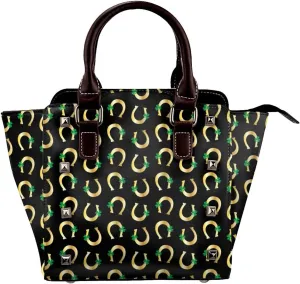 Women Handbag Large Capacity Shoulder Bag Studded Rivet Tote Satchel