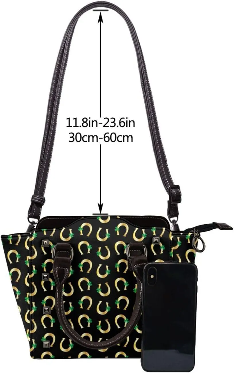 Women Handbag Large Capacity Shoulder Bag Studded Rivet Tote Satchel