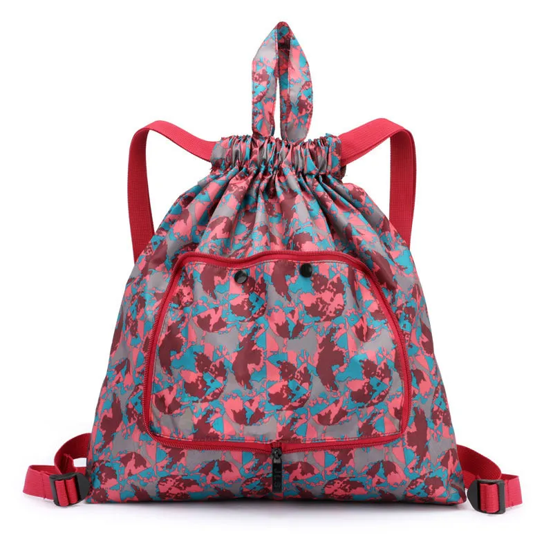 Women's Drawstring Simple Waterproof Folding Buggy Backpacks