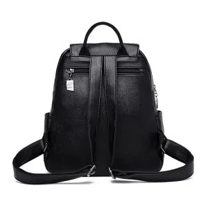 Women's Fashion Versatile Large Capacity Soft Leather Backpacks