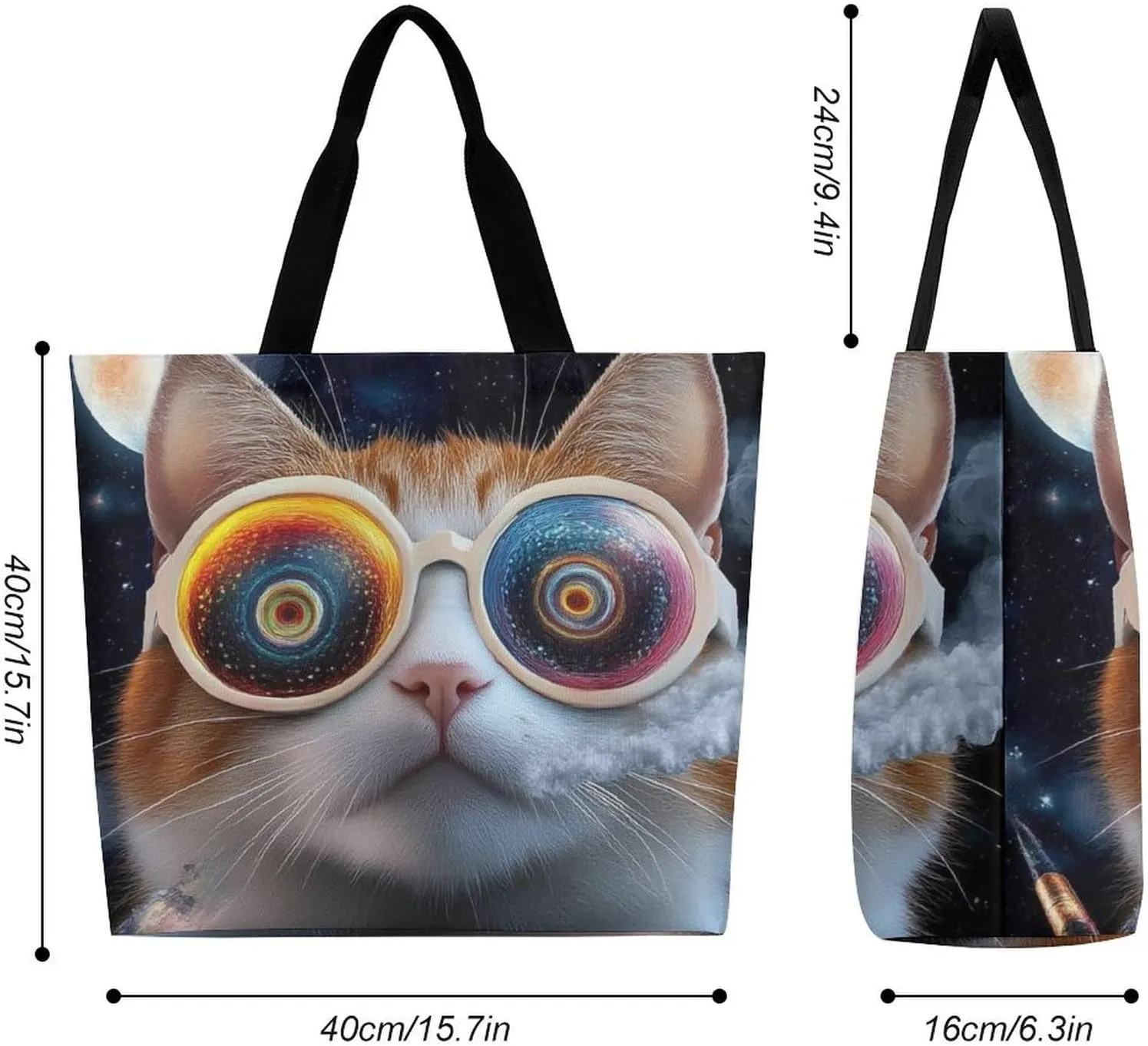 Womens Grocery Bag, Large Capacity Tote Bags Portable Reusable Shopping Shoulder Bag