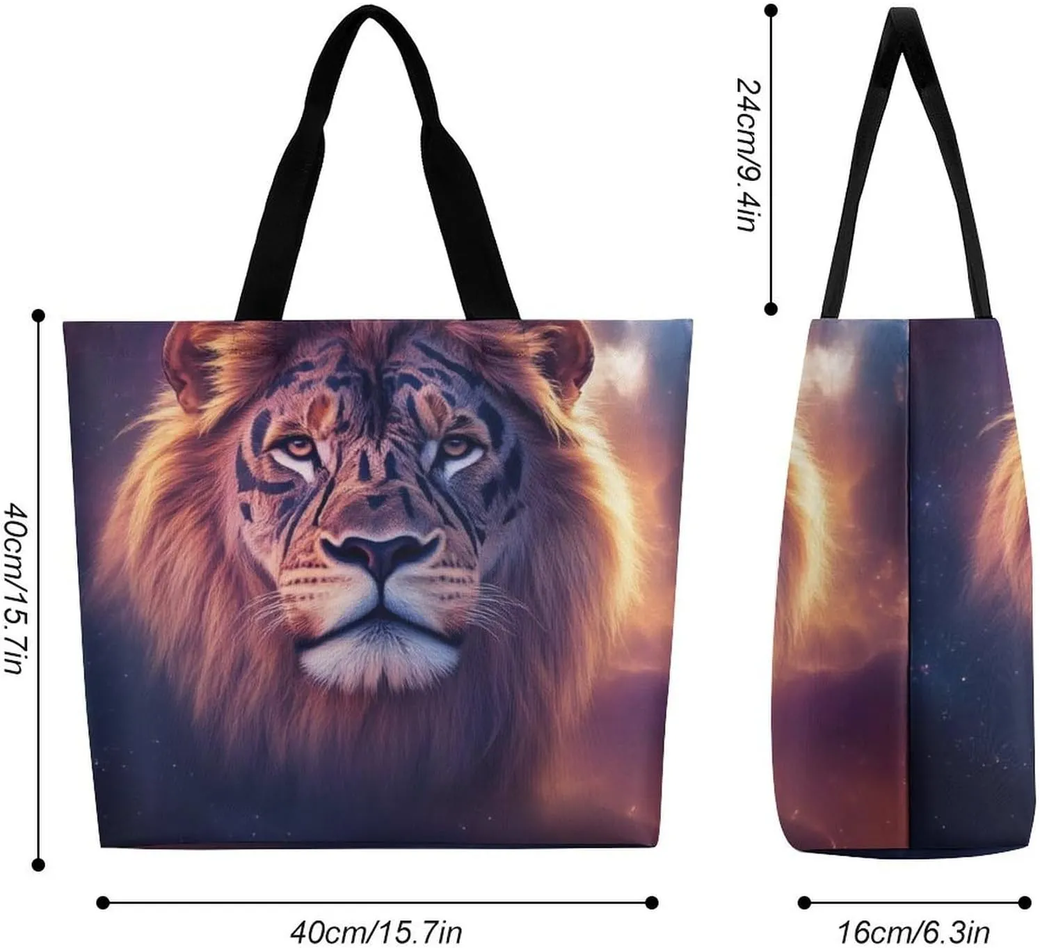 Womens Grocery Bag, Large Capacity Tote Bags Portable Reusable Shopping Shoulder Bag