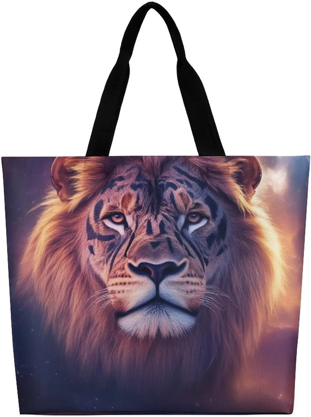 Womens Grocery Bag, Large Capacity Tote Bags Portable Reusable Shopping Shoulder Bag