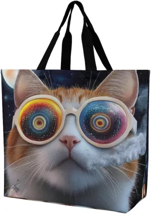Womens Grocery Bag, Large Capacity Tote Bags Portable Reusable Shopping Shoulder Bag
