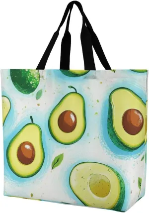 Womens Grocery Bag, Large Capacity Tote Bags Portable Reusable Shopping Shoulder Bag