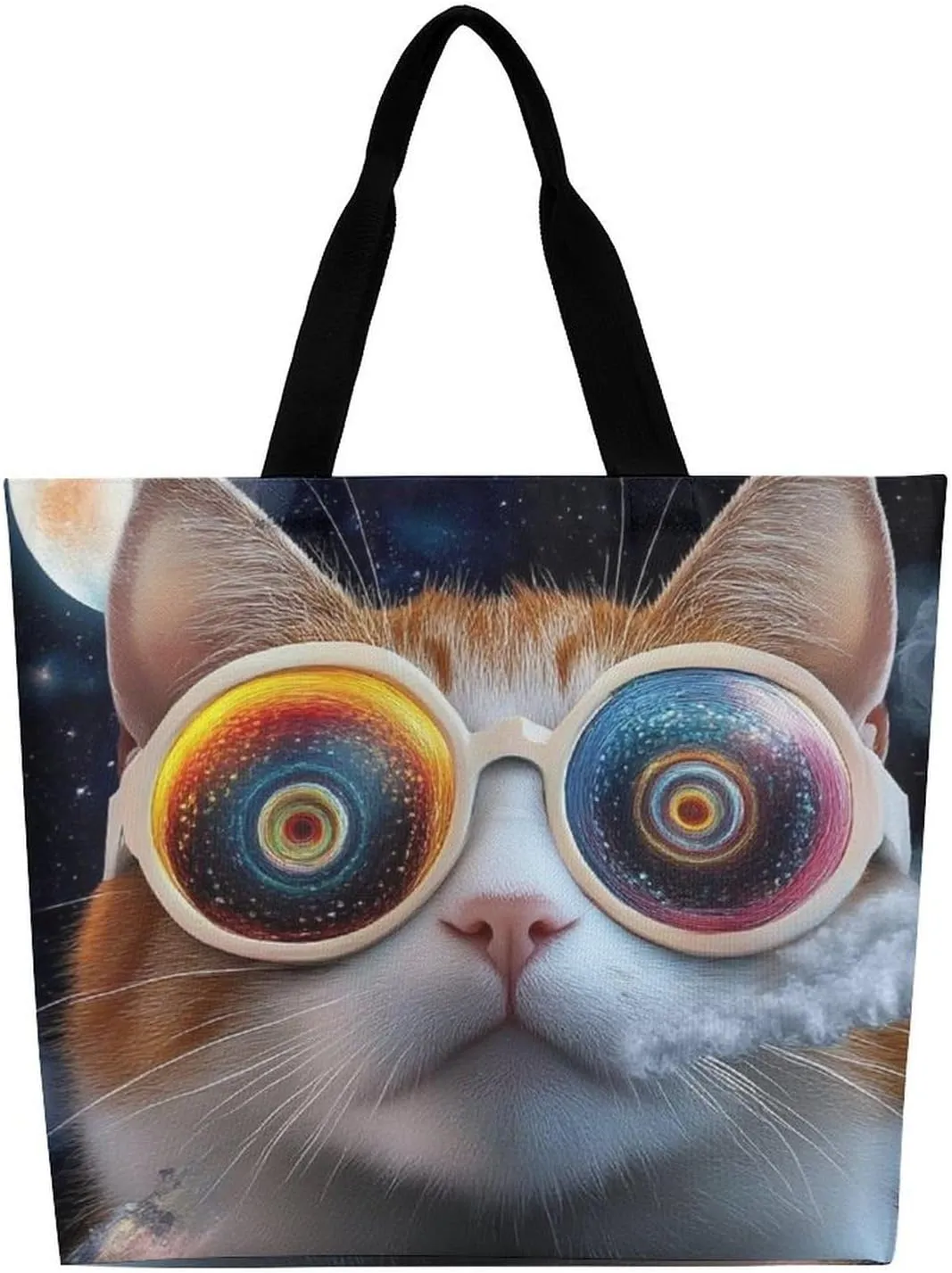Womens Grocery Bag, Large Capacity Tote Bags Portable Reusable Shopping Shoulder Bag