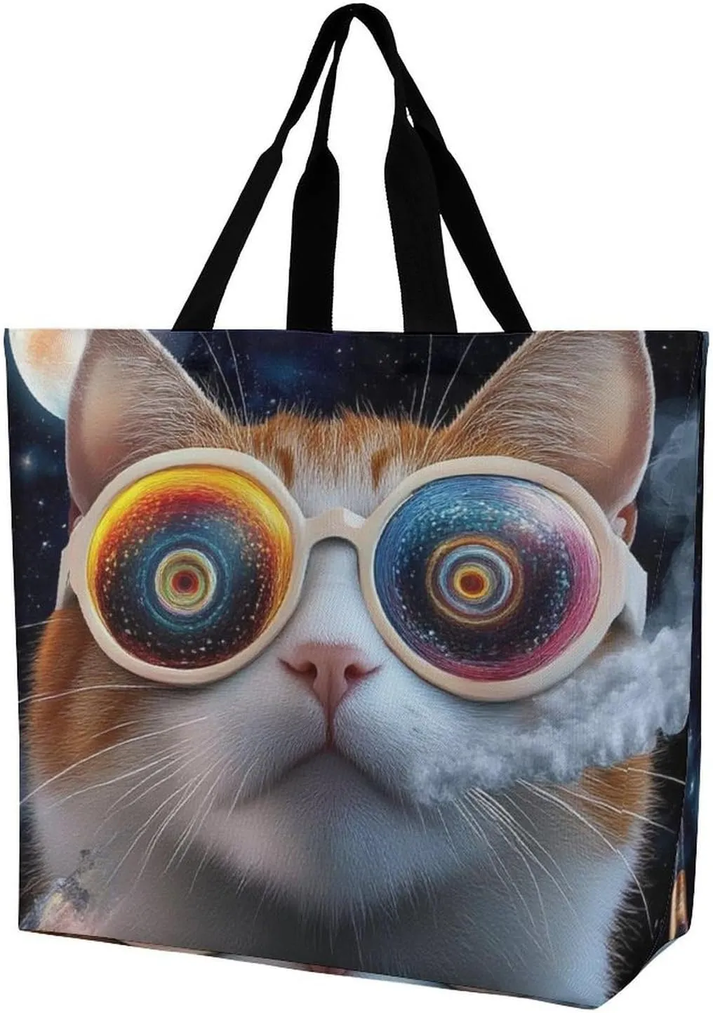 Womens Grocery Bag, Large Capacity Tote Bags Portable Reusable Shopping Shoulder Bag