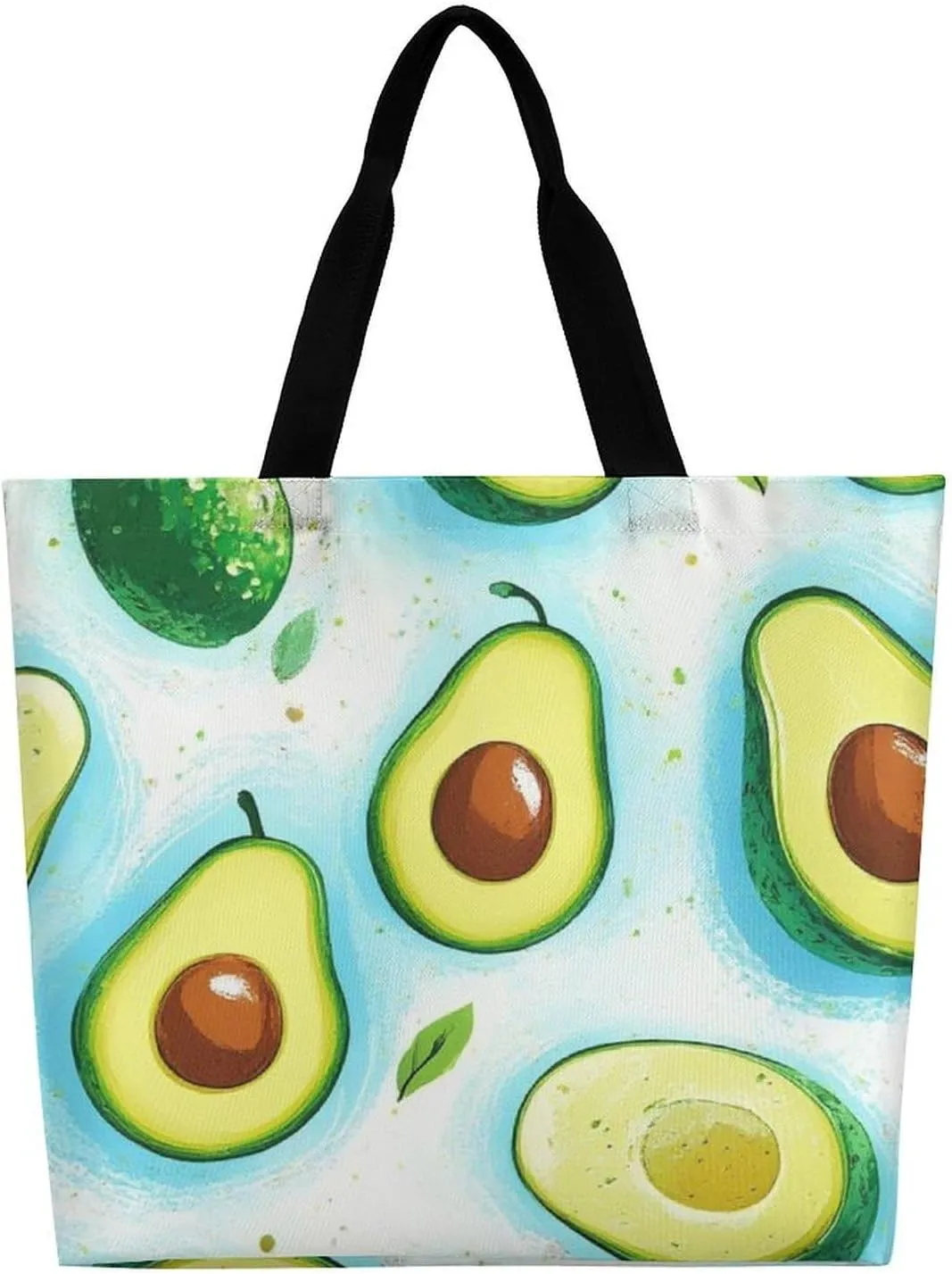 Womens Grocery Bag, Large Capacity Tote Bags Portable Reusable Shopping Shoulder Bag