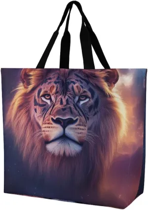 Womens Grocery Bag, Large Capacity Tote Bags Portable Reusable Shopping Shoulder Bag