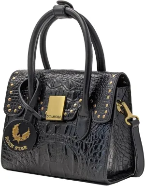 Women's Handbag Genuine Leather Top Handle Bag with Crossbody Strap Women Leather Purse