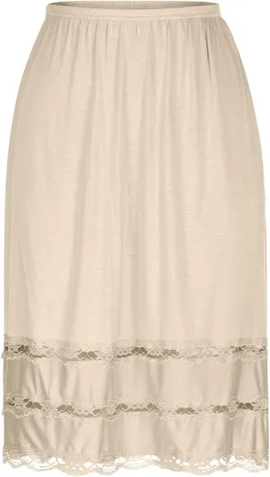 Womens Lace Patchwork Skirt Trendy Dressy Fashion A-Line Skirts Casual Lightweight Midi Skirts Cotton Outfit Clothes