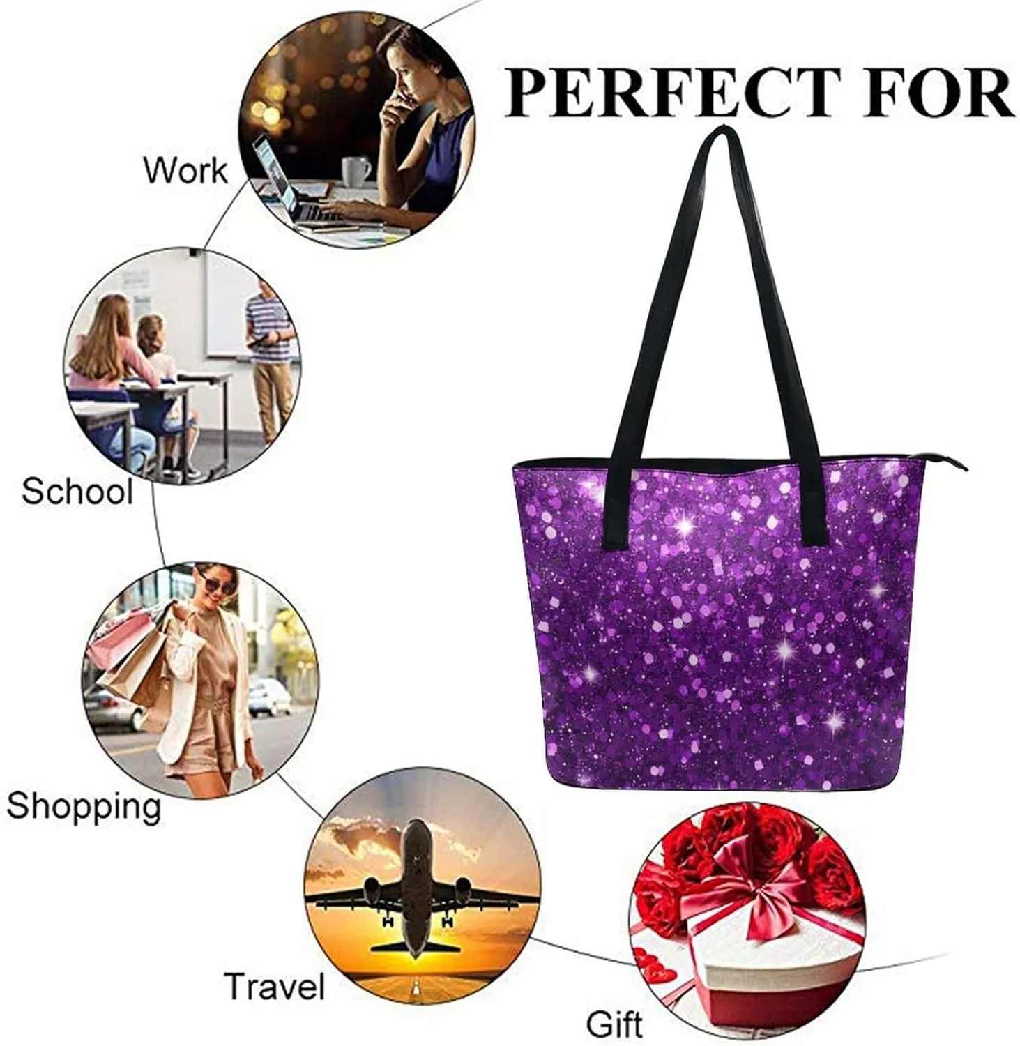 Women's Large Capacity Travel Tote Bag Waterproof Durable Shopping Handbag