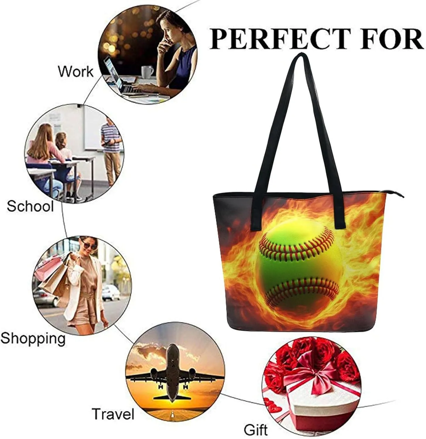 Women's Large Capacity Travel Tote Bag Waterproof Durable Shopping Handbag