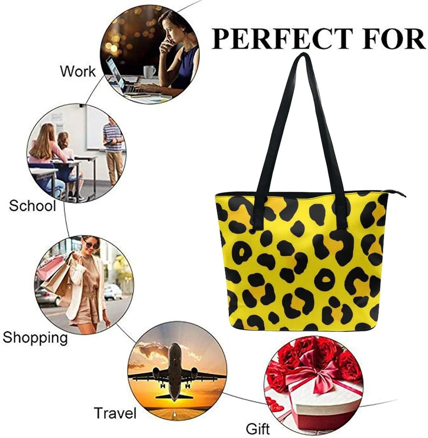 Women's Large Capacity Travel Tote Bag Waterproof Durable Shopping Handbag