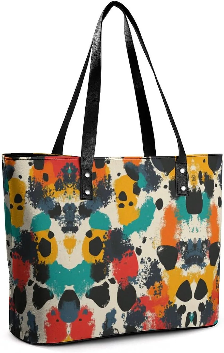 Women's Leather Tote Bag Fashion Handbag for Work Travel Shopping Daily Use Large Capacity Shoulder Purse