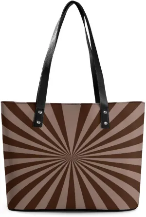 Women's Leather Tote Bag Fashion Handbag for Work Travel Shopping Daily Use Large Capacity Shoulder Purse
