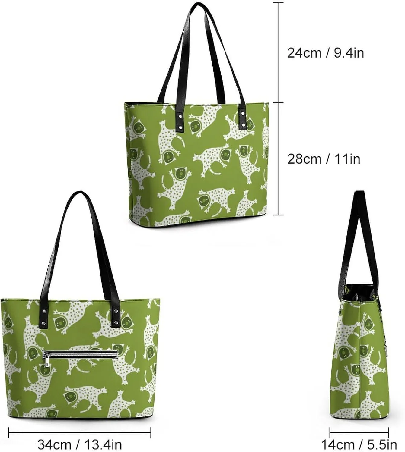 Women's Leather Tote Bag Fashion Handbag for Work Travel Shopping Daily Use Large Capacity Shoulder Purse