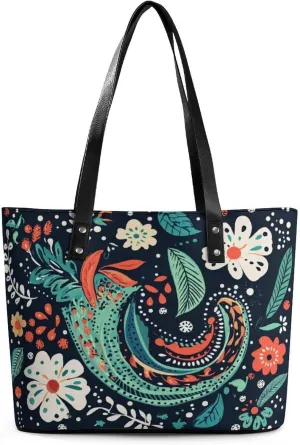 Women's Leather Tote Bag Fashion Handbag for Work Travel Shopping Daily Use Large Capacity Shoulder Purse