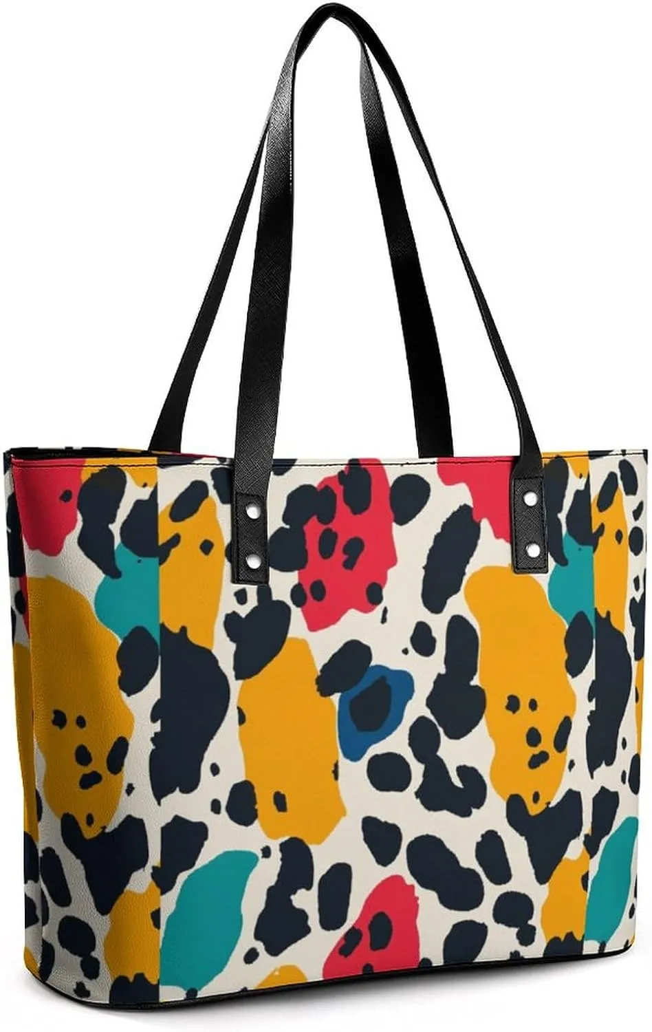 Women's Leather Tote Bag Fashion Handbag for Work Travel Shopping Daily Use Large Capacity Shoulder Purse