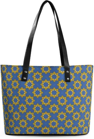 Women's Leather Tote Bag Fashion Handbag for Work Travel Shopping Daily Use Large Capacity Shoulder Purse