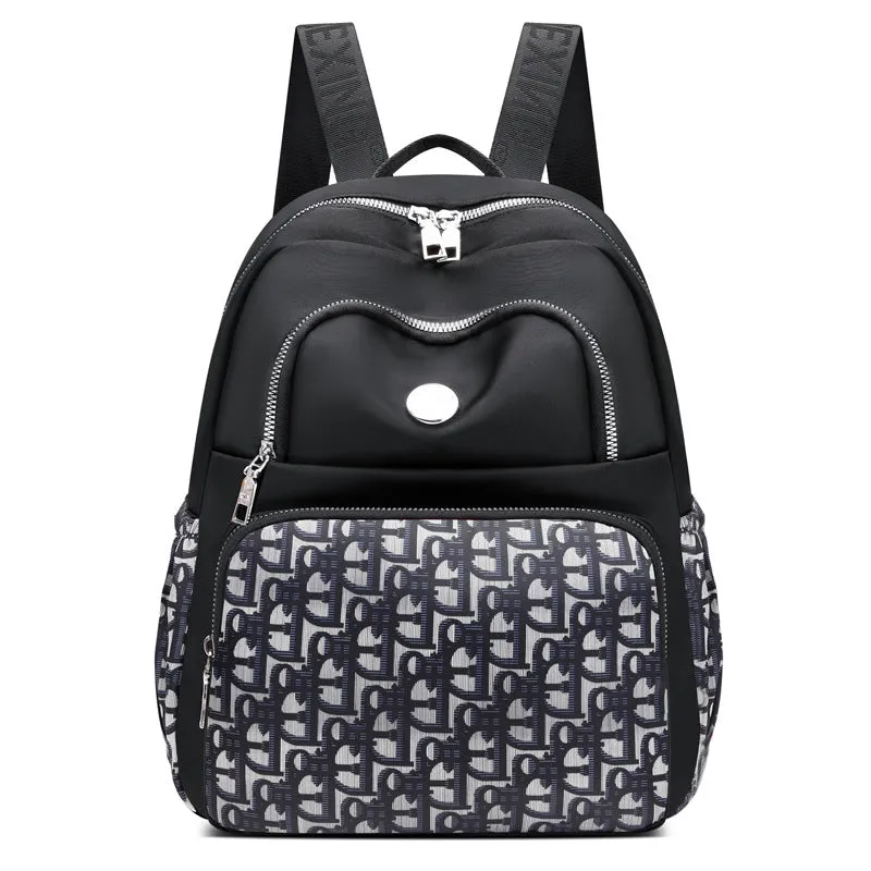 Women's Leisure Large Capacity Fashion Printed Nylon Backpacks