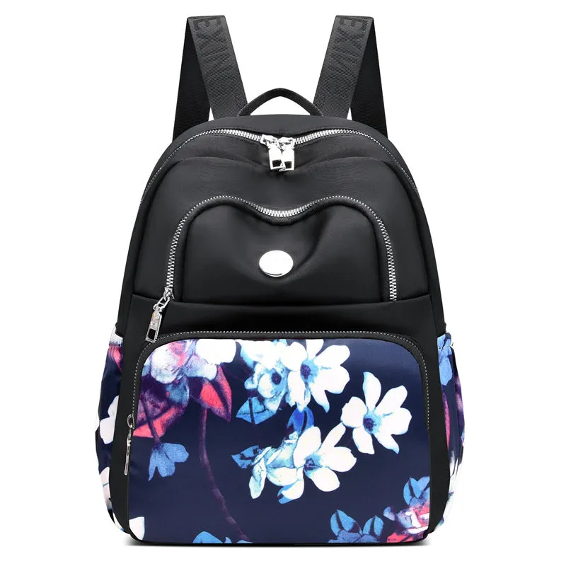 Women's Leisure Large Capacity Fashion Printed Nylon Backpacks