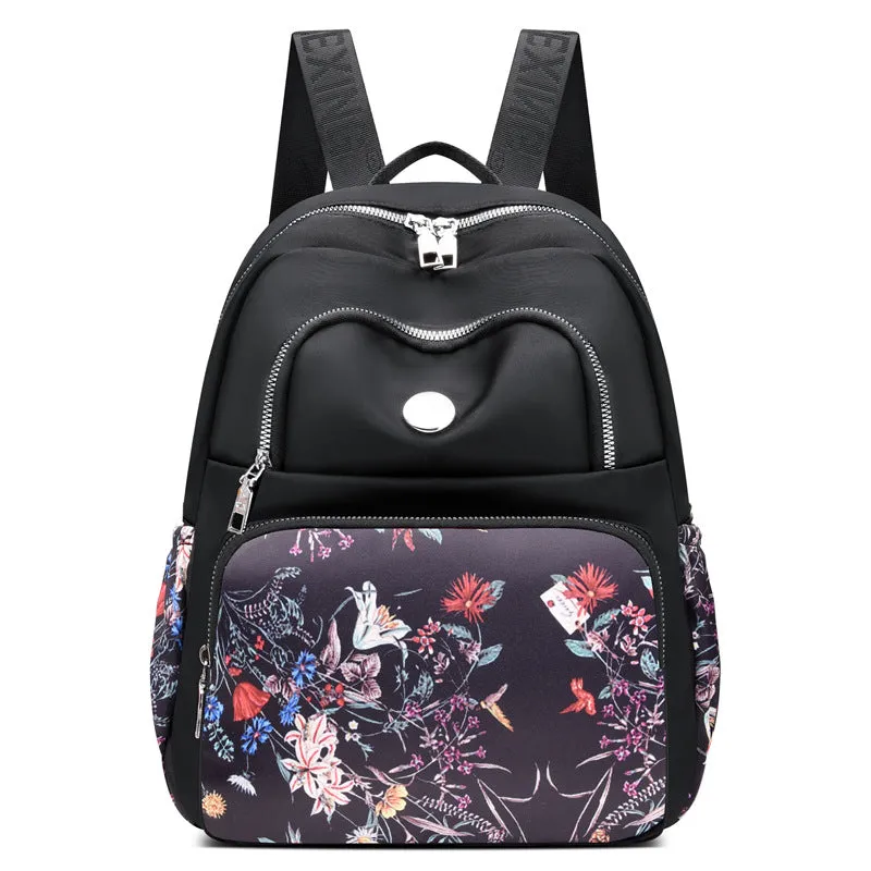 Women's Leisure Large Capacity Fashion Printed Nylon Backpacks